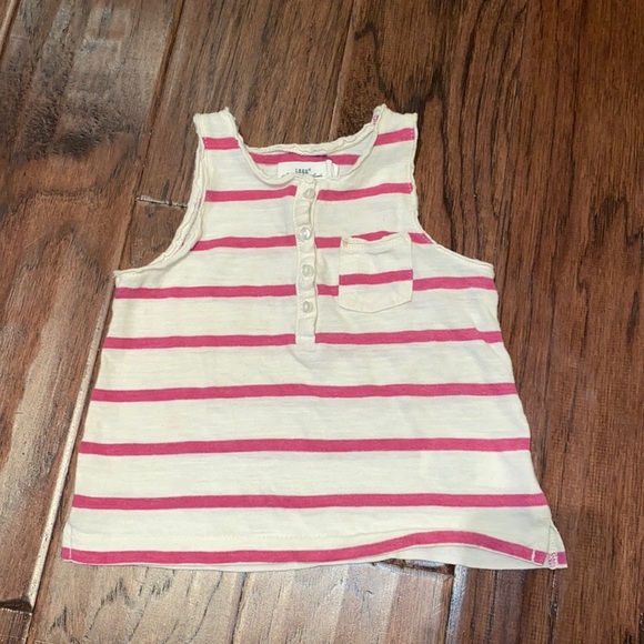H&M L.O.G.G. Pink striped Tank top 4-6 months - Picture 1 of 5